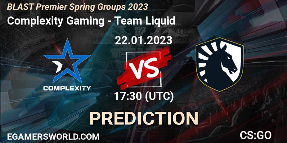 Complexity Gaming - Team Liquid: ennuste. 22.01.23, CS2 (CS:GO), BLAST Premier Spring Groups 2023