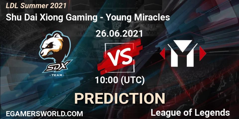 Shu Dai Xiong Gaming - Young Miracles: ennuste. 26.06.2021 at 11:00, LoL, LDL Summer 2021