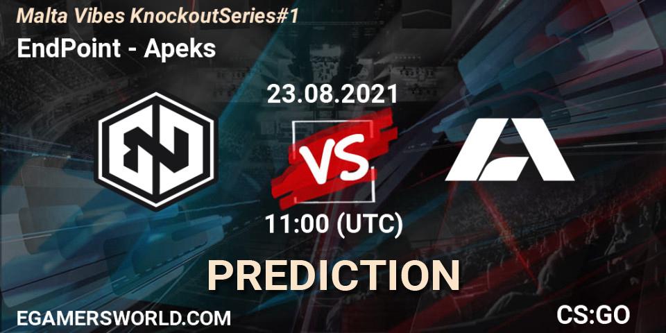 EndPoint - Apeks: ennuste. 23.08.2021 at 11:00, Counter-Strike (CS2), Malta Vibes Knockout Series #1