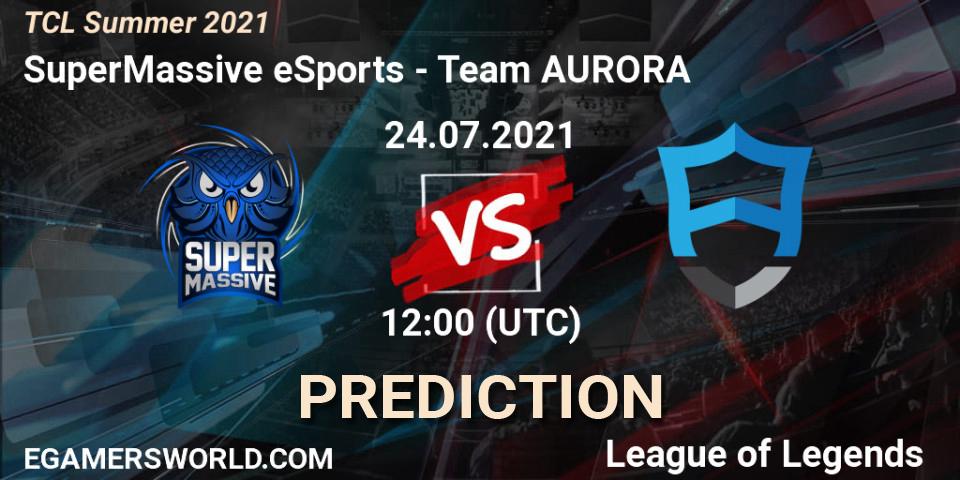 SuperMassive eSports - Team AURORA: ennuste. 24.07.2021 at 12:00, LoL, TCL Summer 2021