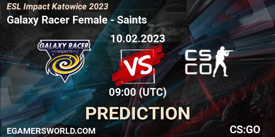 Galaxy Racer Female - Saints: ennuste. 10.02.23, CS2 (CS:GO), ESL Impact Katowice 2023