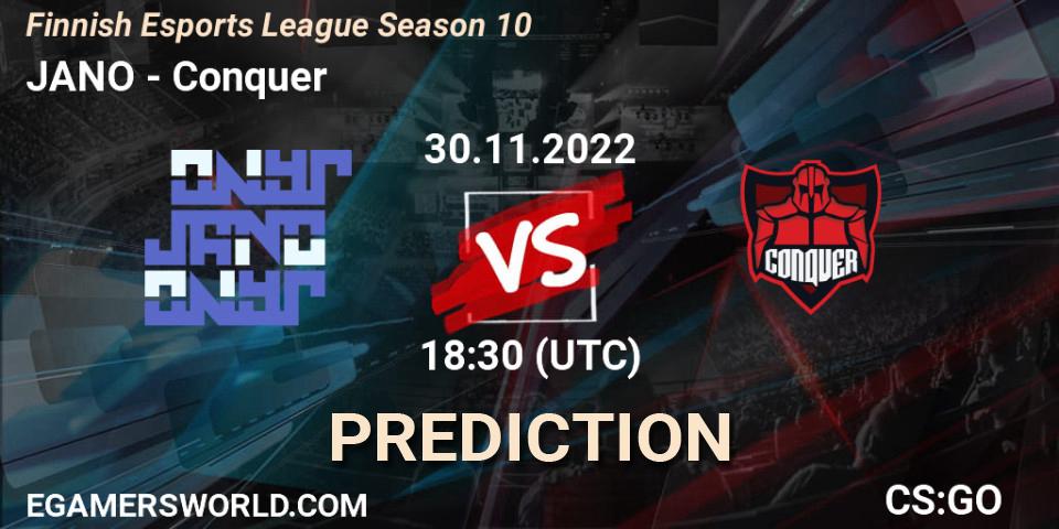 JANO - Conquer: ennuste. 30.11.22, CS2 (CS:GO), Finnish Esports League Season 10