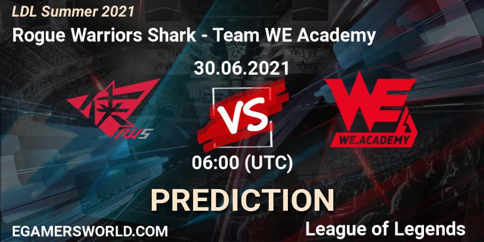 Rogue Warriors Shark - Team WE Academy: ennuste. 30.06.2021 at 06:00, LoL, LDL Summer 2021