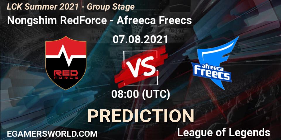 Nongshim RedForce - Afreeca Freecs: ennuste. 07.08.2021 at 08:00, LoL, LCK Summer 2021 - Group Stage