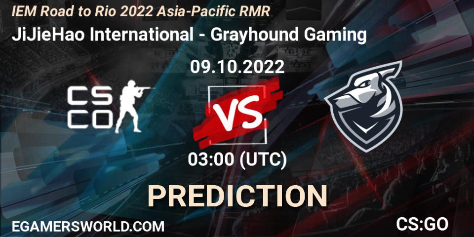 JiJieHao International - Grayhound Gaming: ennuste. 09.10.22, CS2 (CS:GO), IEM Road to Rio 2022 Asia-Pacific RMR