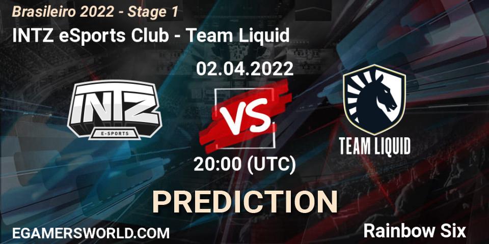INTZ eSports Club - Team Liquid: ennuste. 02.04.2022 at 20:00, Rainbow Six, Brasileirão 2022 - Stage 1