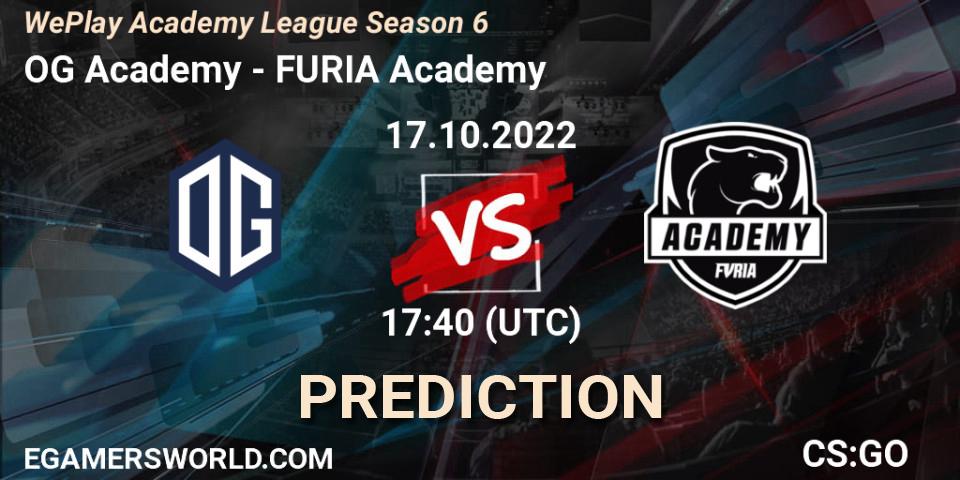 OG Academy - FURIA Academy: ennuste. 17.10.22, CS2 (CS:GO), WePlay Academy League Season 6