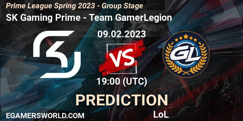 SK Gaming Prime - Team GamerLegion: ennuste. 09.02.23, LoL, Prime League Spring 2023 - Group Stage