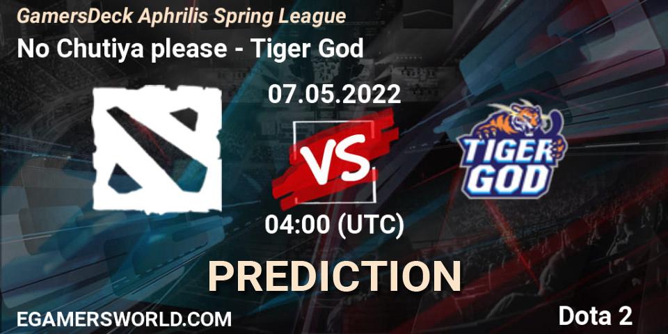 No Chutiya please - Tiger God: ennuste. 07.05.2022 at 04:14, Dota 2, GamersDeck Aphrilis Spring League