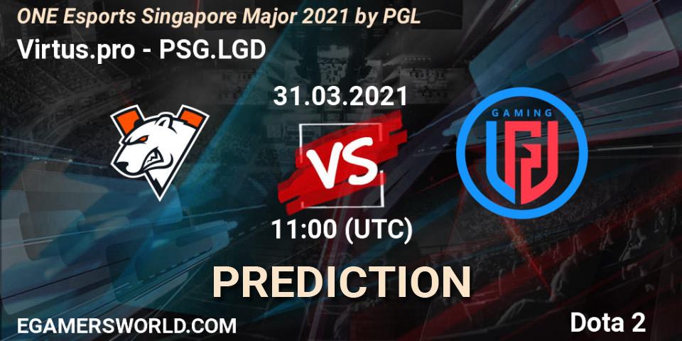 Virtus.pro - PSG.LGD: ennuste. 31.03.2021 at 11:43, Dota 2, ONE Esports Singapore Major 2021