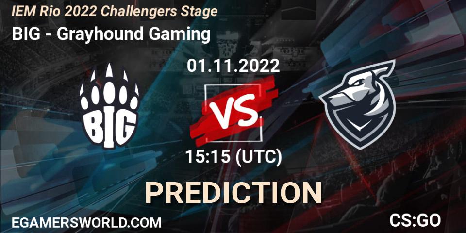 BIG - Grayhound Gaming: ennuste. 01.11.22, CS2 (CS:GO), IEM Rio 2022 Challengers Stage