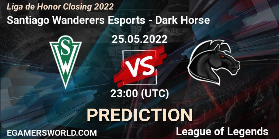 Santiago Wanderers Esports - Dark Horse: ennuste. 25.05.2022 at 23:00, LoL, Liga de Honor Closing 2022