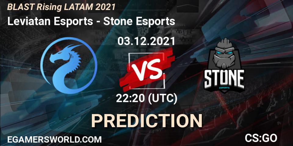 Leviatan Esports - Stone Esports: ennuste. 03.12.2021 at 22:20, Counter-Strike (CS2), BLAST Rising LATAM 2021