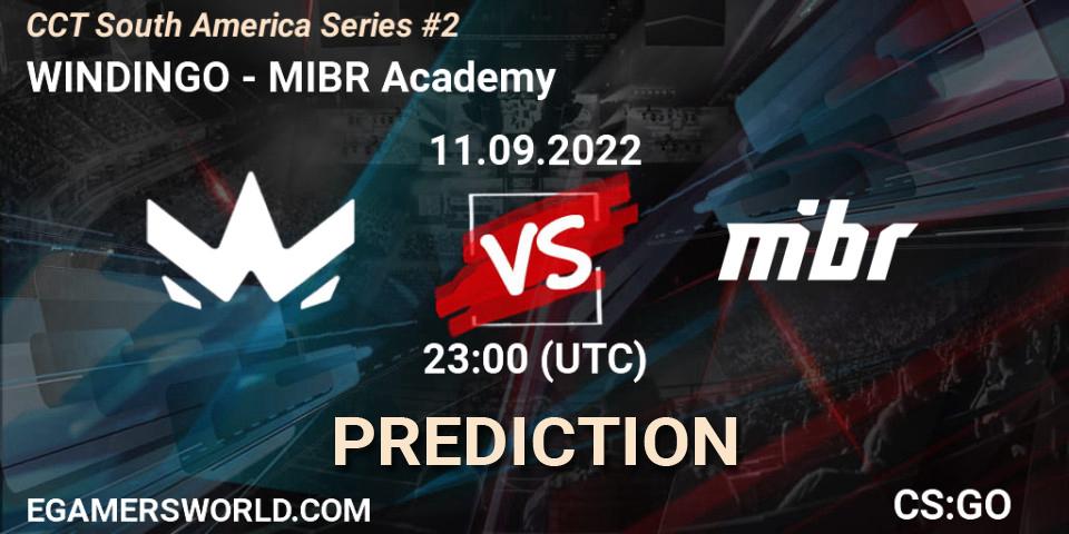 WINDINGO - MIBR Academy: ennuste. 11.09.2022 at 23:30, Counter-Strike (CS2), CCT South America Series #2
