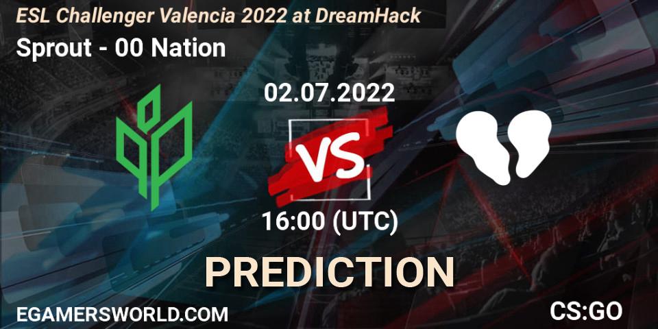 Sprout - 00 Nation: ennuste. 02.07.2022 at 16:10, Counter-Strike (CS2), ESL Challenger Valencia 2022 at DreamHack