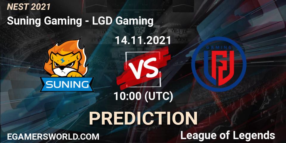 LGD Gaming - Suning Gaming: ennuste. 14.11.21, LoL, NEST 2021
