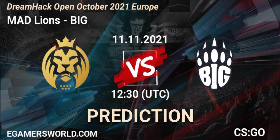 MAD Lions - BIG: ennuste. 11.11.2021 at 12:30, Counter-Strike (CS2), DreamHack Open November 2021