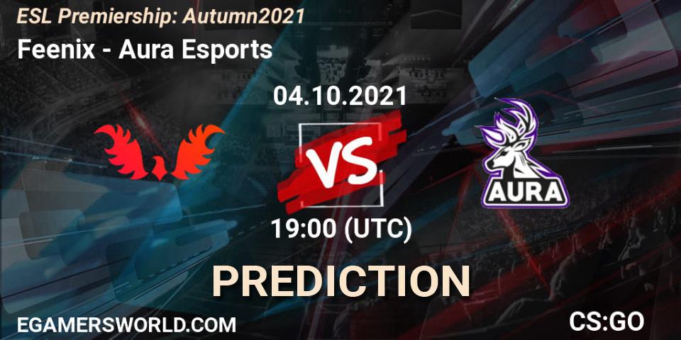 Feenix - Aura Esports: ennuste. 04.10.2021 at 19:00, Counter-Strike (CS2), ESL Premiership: Autumn 2021