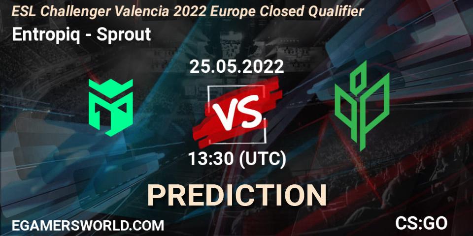 Entropiq - Sprout: ennuste. 25.05.2022 at 13:30, Counter-Strike (CS2), ESL Challenger Valencia 2022 Europe Closed Qualifier