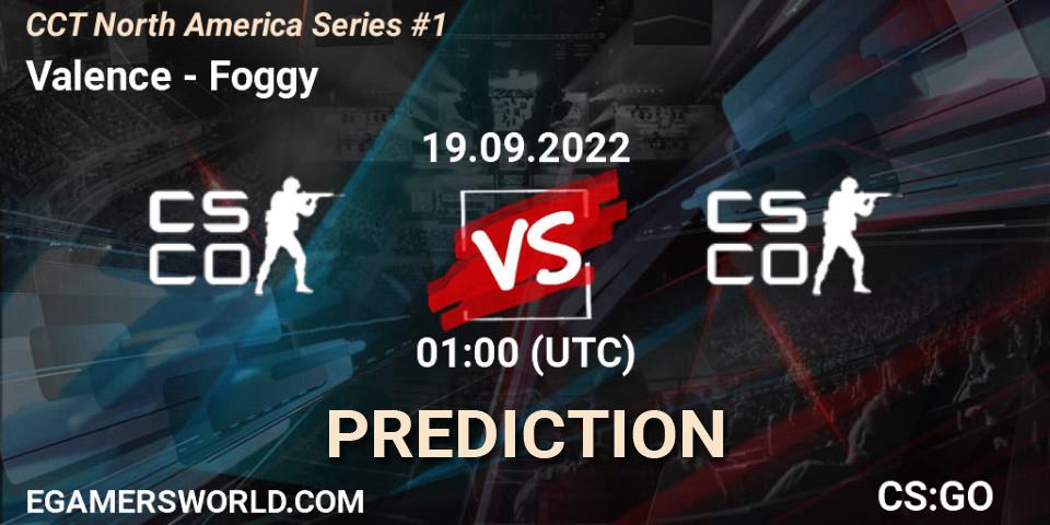 Valence - Foggy: ennuste. 18.09.2022 at 22:00, Counter-Strike (CS2), CCT North America Series #1