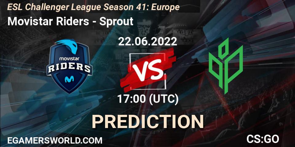 Movistar Riders - Sprout: ennuste. 22.06.2022 at 17:00, Counter-Strike (CS2), ESL Challenger League Season 41: Europe