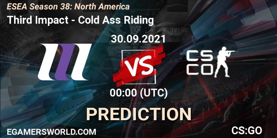 Third Impact - Cold Ass Riding: ennuste. 30.09.2021 at 00:00, Counter-Strike (CS2), ESEA Season 38: North America 