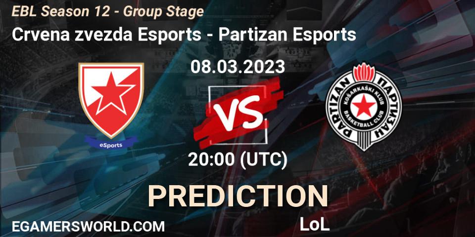 Crvena zvezda Esports - Partizan Esports: ennuste. 08.03.23, LoL, EBL Season 12 - Group Stage