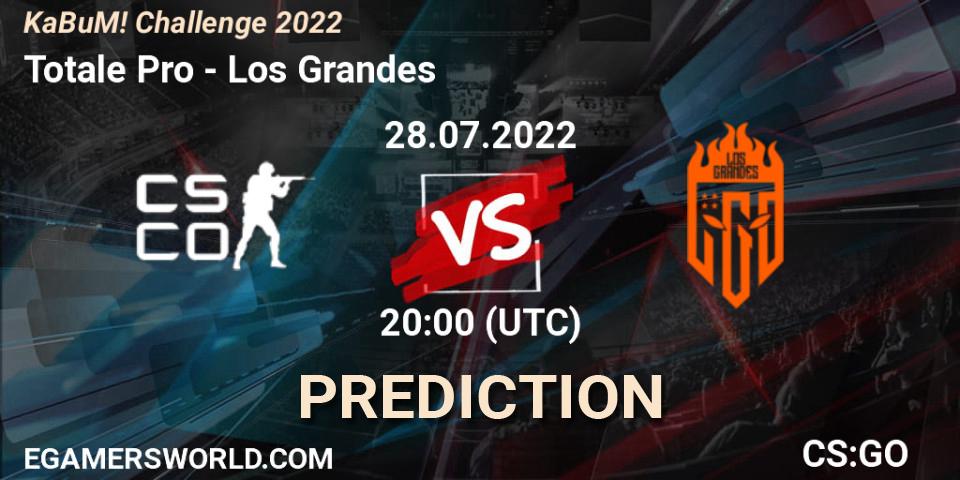 Totale Pro - Los Grandes: ennuste. 28.07.2022 at 20:00, Counter-Strike (CS2), KaBuM! Challenge 2022