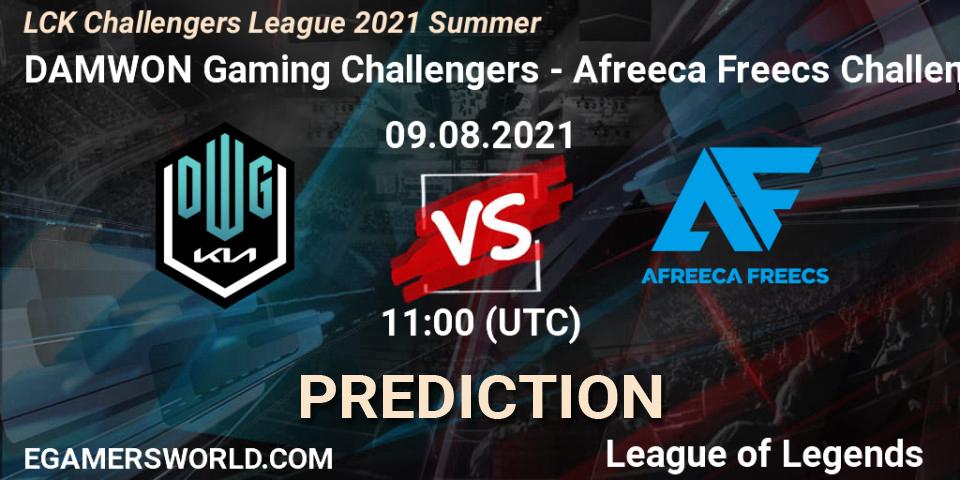 DAMWON Gaming Challengers - Afreeca Freecs Challengers: ennuste. 09.08.2021 at 11:20, LoL, LCK Challengers League 2021 Summer
