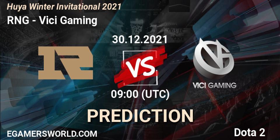 RNG - Vici Gaming: ennuste. 30.12.2021 at 09:09, Dota 2, Huya Winter Invitational 2021