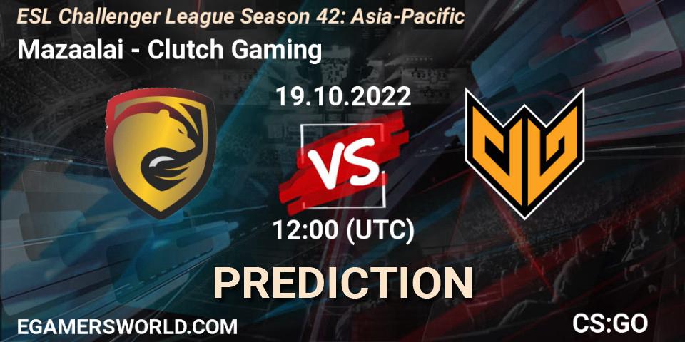 Mazaalai - Clutch Gaming: ennuste. 19.10.22, CS2 (CS:GO), ESL Challenger League Season 42: Asia-Pacific