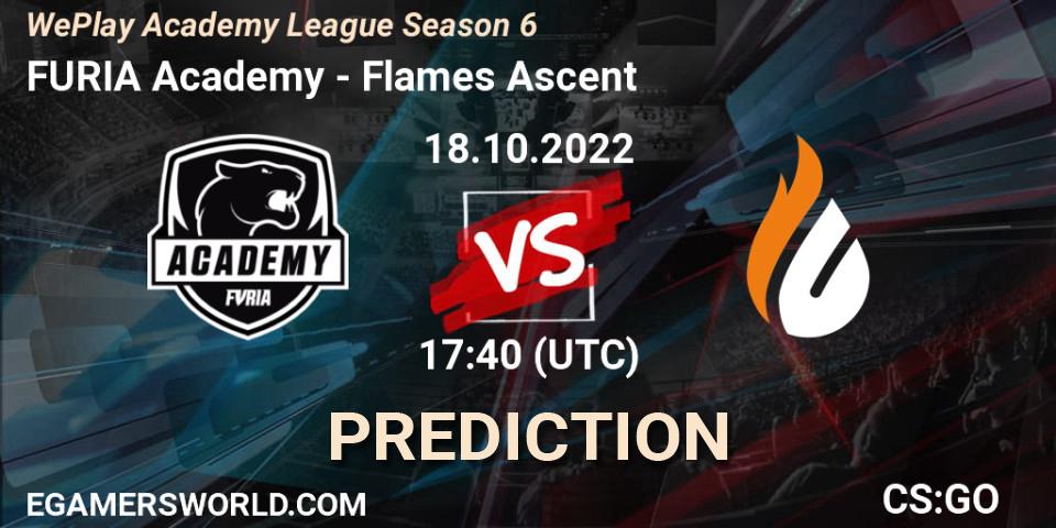 FURIA Academy - Flames Ascent: ennuste. 18.10.2022 at 17:55, Counter-Strike (CS2), WePlay Academy League Season 6