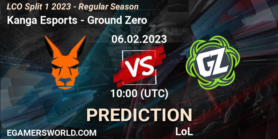Kanga Esports - Ground Zero: ennuste. 06.02.23, LoL, LCO Split 1 2023 - Regular Season