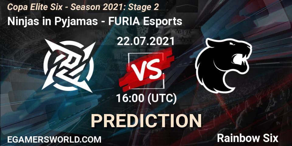 Ninjas in Pyjamas - FURIA Esports: ennuste. 22.07.2021 at 16:00, Rainbow Six, Copa Elite Six - Season 2021: Stage 2