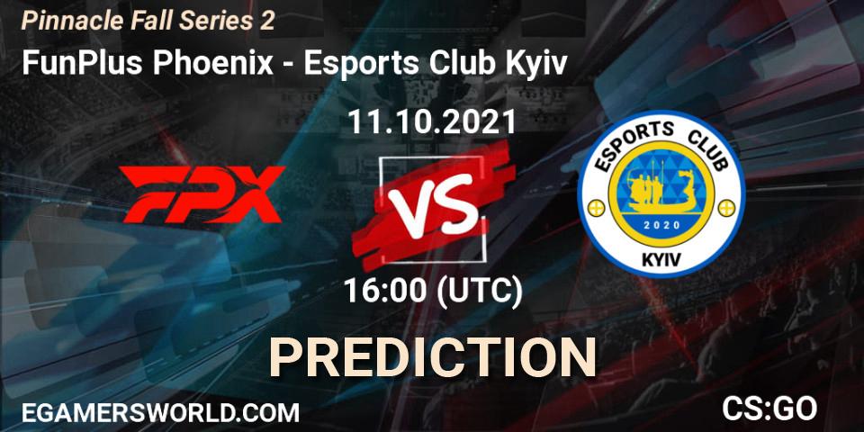FunPlus Phoenix - Esports Club Kyiv: ennuste. 11.10.2021 at 16:00, Counter-Strike (CS2), Pinnacle Fall Series #2