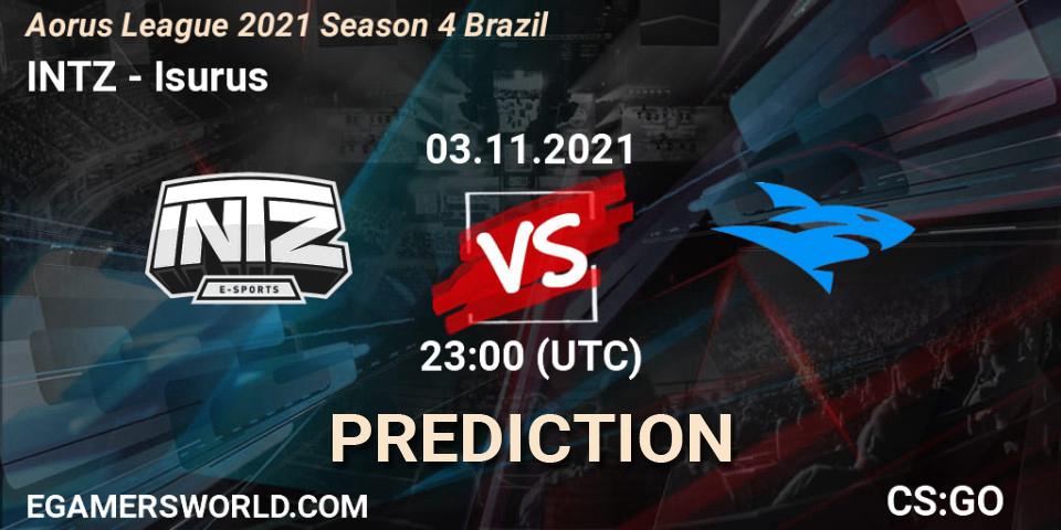 INTZ - Isurus: ennuste. 03.11.2021 at 23:00, Counter-Strike (CS2), Aorus League 2021 Season 4 Brazil