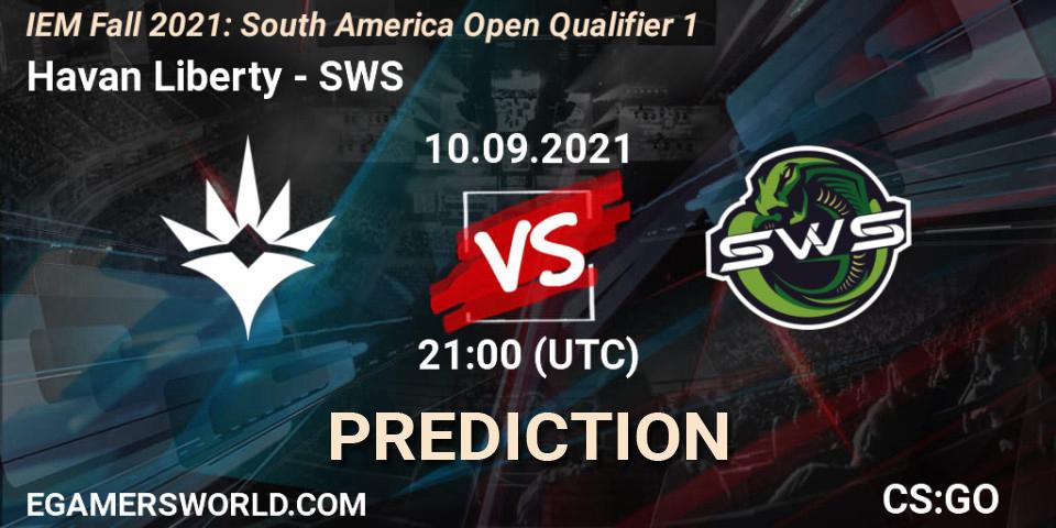 Havan Liberty - SWS: ennuste. 10.09.2021 at 21:00, Counter-Strike (CS2), IEM Fall 2021: South America Open Qualifier 1