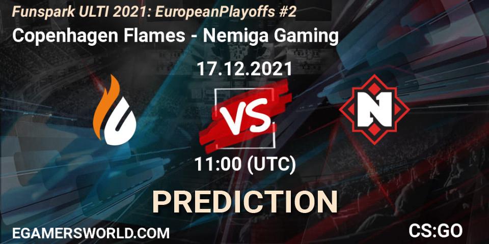 Copenhagen Flames - Nemiga Gaming: ennuste. 17.12.2021 at 11:00, Counter-Strike (CS2), Funspark ULTI 2021: European Playoffs #2
