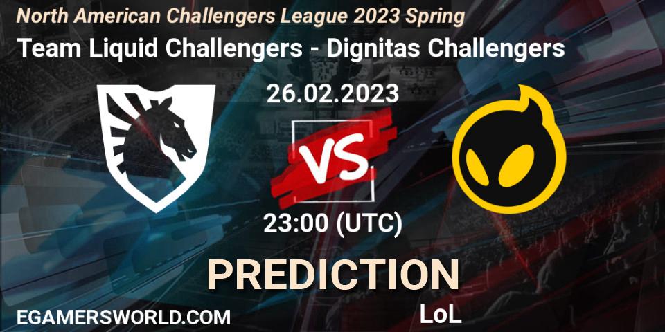 Team Liquid Challengers - Dignitas Challengers: ennuste. 26.02.23, LoL, NACL 2023 Spring - Group Stage