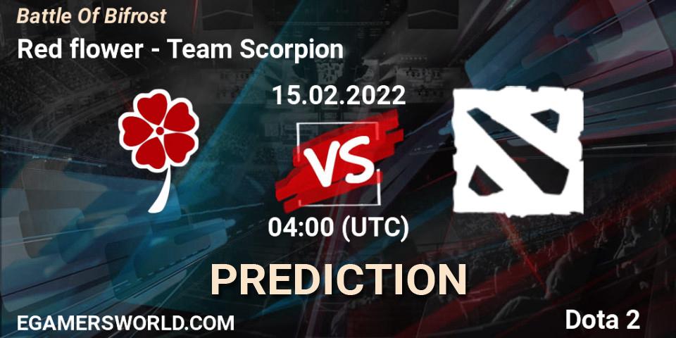 Red flower - Team Scorpion: ennuste. 15.02.2022 at 04:06, Dota 2, Battle Of Bifrost
