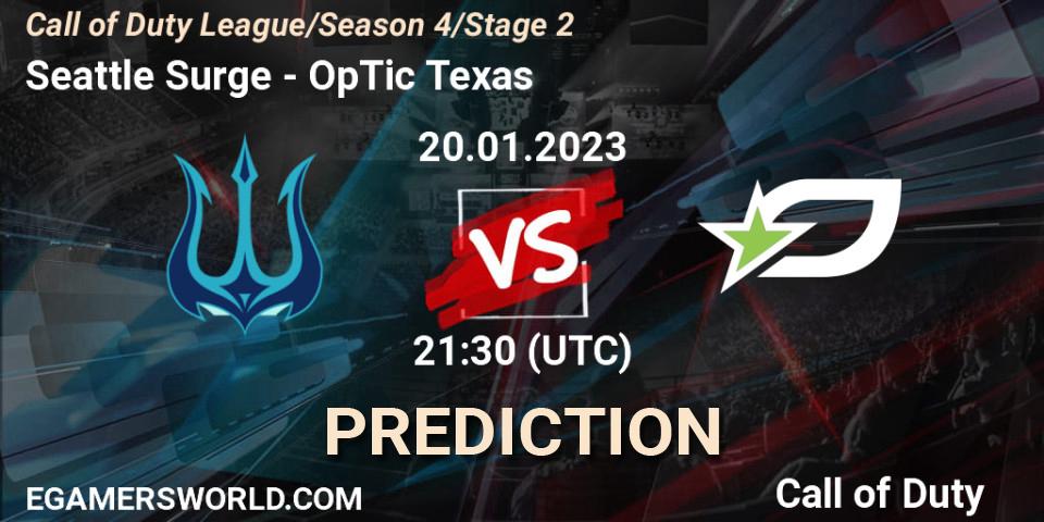 Seattle Surge - OpTic Texas: ennuste. 20.01.23, Call of Duty, Call of Duty League 2023: Stage 2 Major Qualifiers