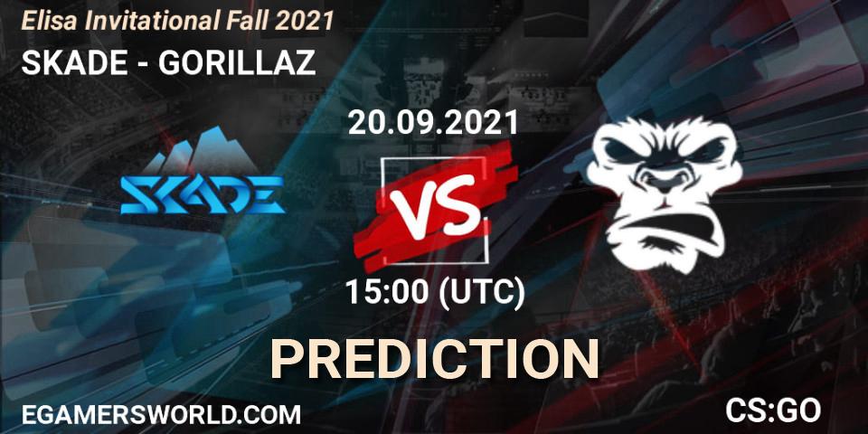 SKADE - GORILLAZ: ennuste. 20.09.2021 at 15:00, Counter-Strike (CS2), Elisa Invitational Fall 2021