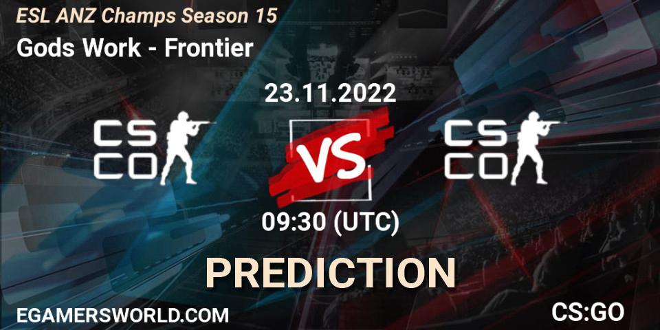 Gods Work - Frontier: ennuste. 24.11.22, CS2 (CS:GO), ESL ANZ Champs Season 15