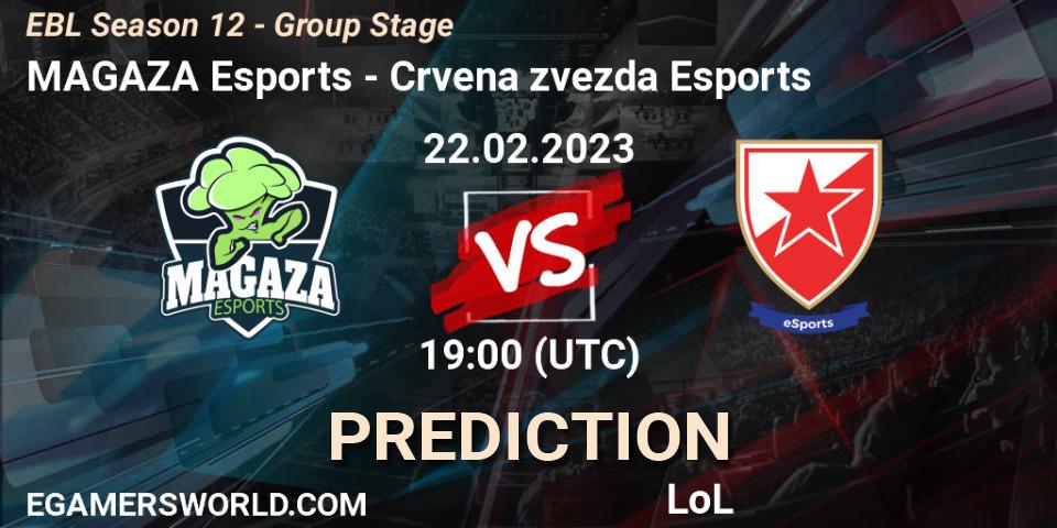 MAGAZA Esports - Crvena zvezda Esports: ennuste. 22.02.23, LoL, EBL Season 12 - Group Stage