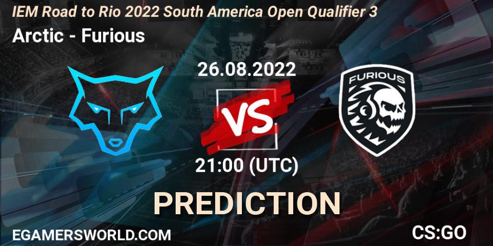 Arctic - Furious: ennuste. 26.08.2022 at 21:10, Counter-Strike (CS2), IEM Road to Rio 2022 South America Open Qualifier 3