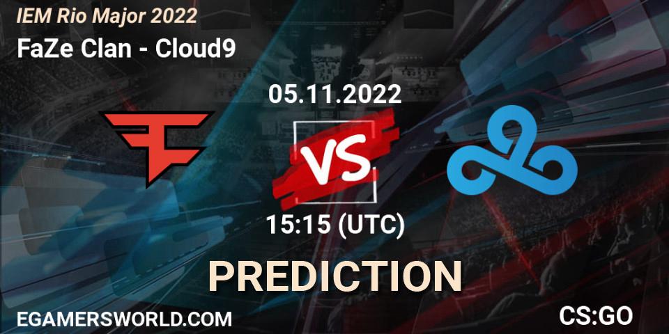FaZe Clan - Cloud9: ennuste. 05.11.2022 at 15:15, Counter-Strike (CS2), IEM Rio Major 2022