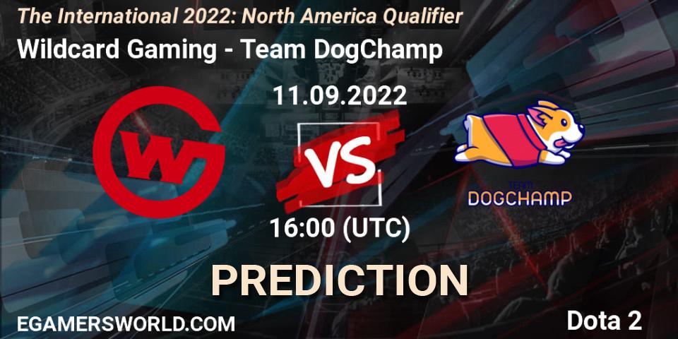 Wildcard Gaming - Team DogChamp: ennuste. 11.09.2022 at 16:08, Dota 2, The International 2022: North America Qualifier