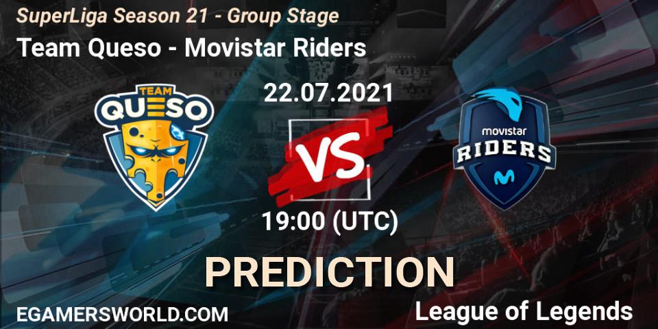 Team Queso - Movistar Riders: ennuste. 22.07.21, LoL, SuperLiga Season 21 - Group Stage 