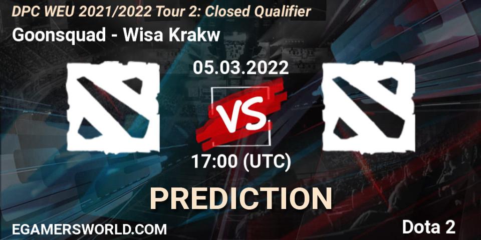 Goonsquad - Wisła Kraków: ennuste. 05.03.2022 at 17:00, Dota 2, DPC WEU 2021/2022 Tour 2: Closed Qualifier