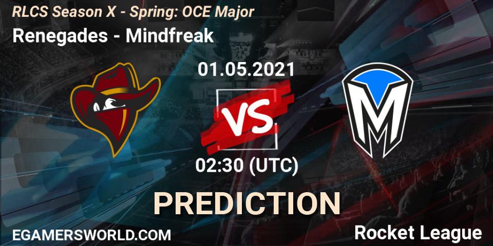 Renegades - Mindfreak: ennuste. 01.05.2021 at 02:20, Rocket League, RLCS Season X - Spring: OCE Major